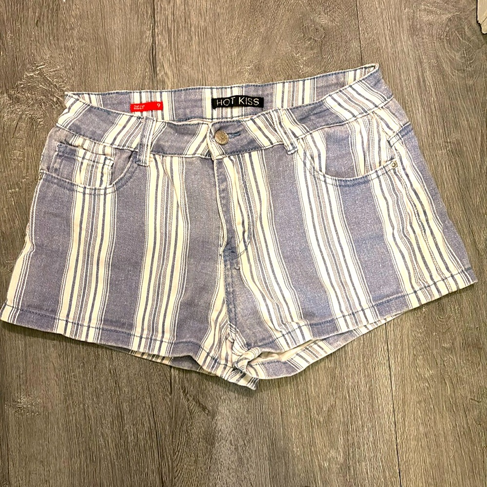 Short Jean striped shorts